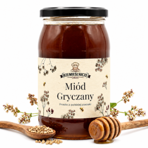 Miód Pszczeli Gryczany 1050g Polski Naturalny z Rodzinnych Pasiek